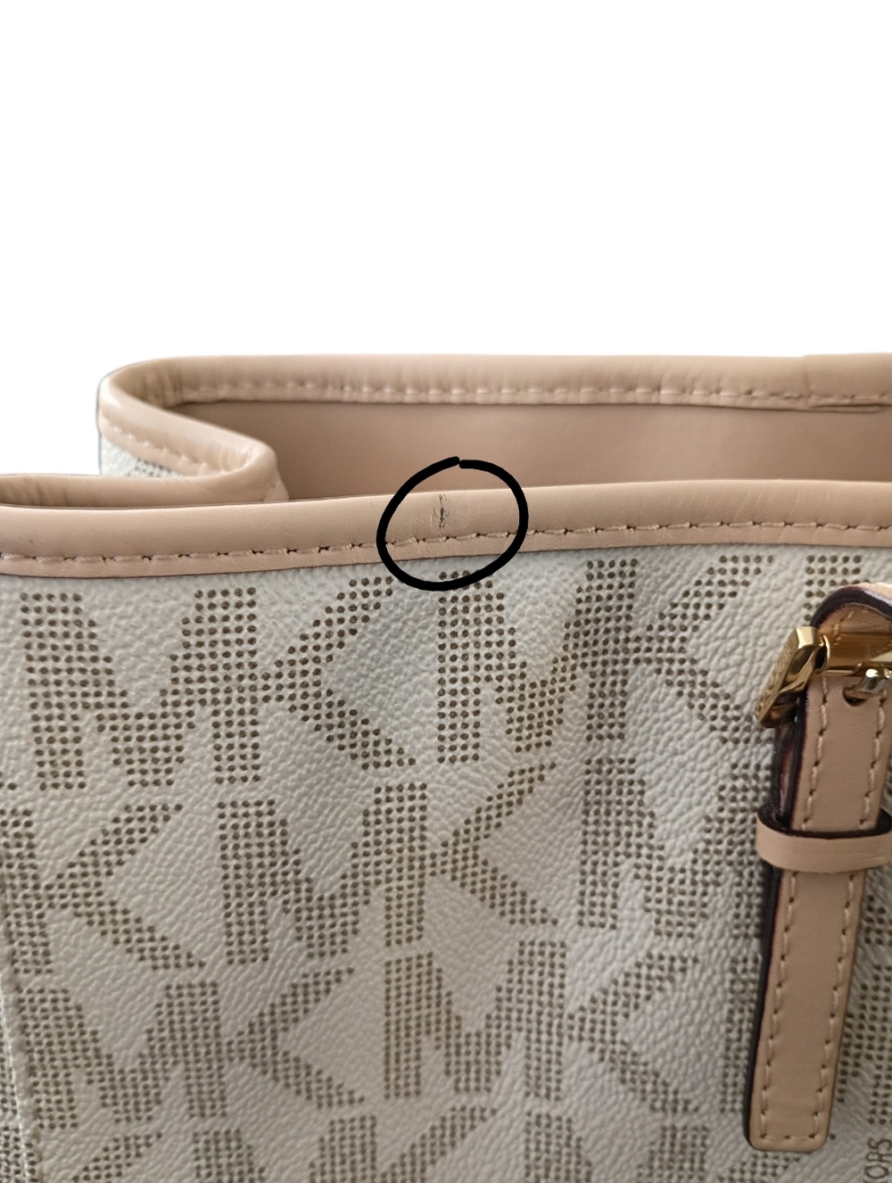 Michael Michael Kors Vanilla Jet Set Tote Bag - Picture 13 of 13